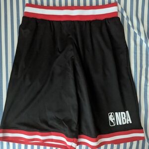 NBA Black Shorts with Red and White Trim